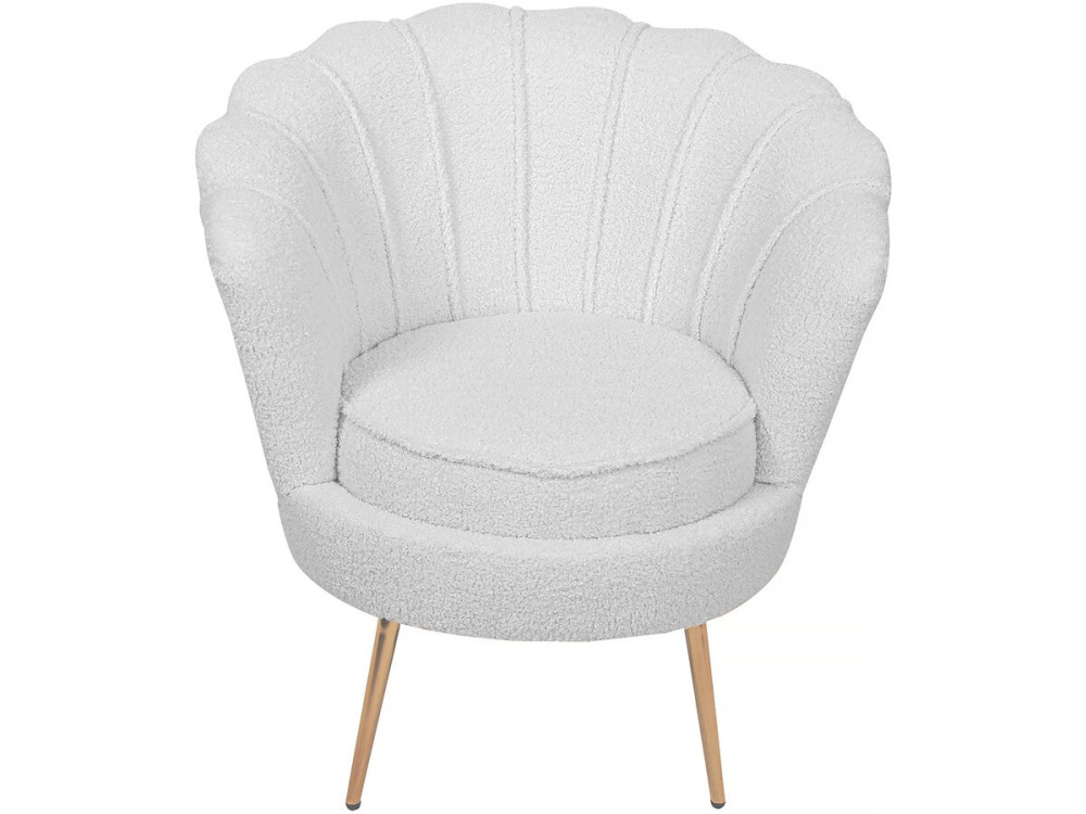 Fotel petelkowy Floria - 75 x 68 x 77,5 cm - Bialy