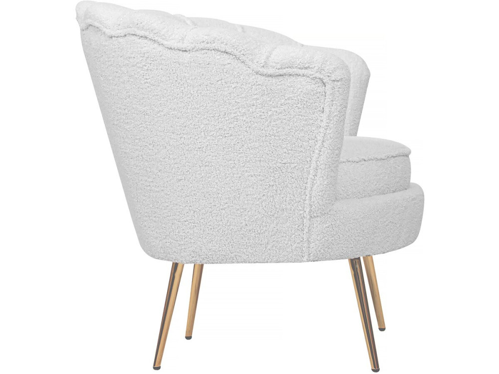 Fotel petelkowy Floria - 75 x 68 x 77,5 cm - Bialy