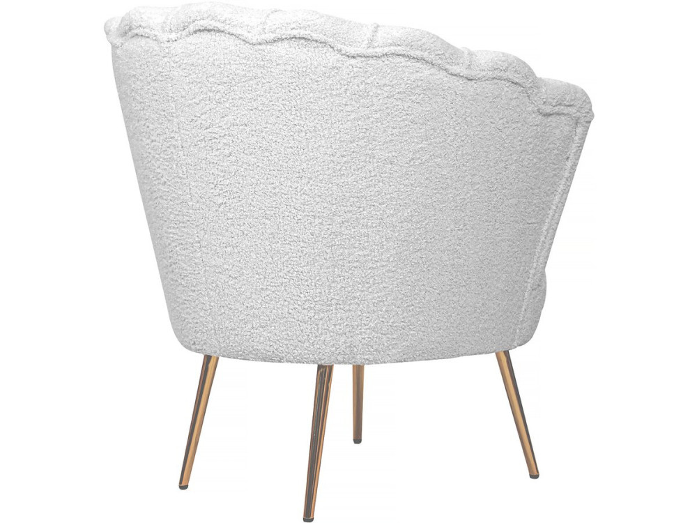 Fotel petelkowy Floria - 75 x 68 x 77,5 cm - Bialy