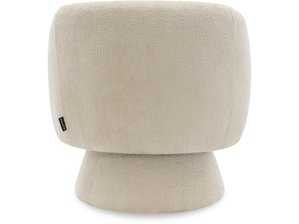 Fotel obrotowy "Franklin" z tkaniny frotte - 74 x 75 x 75 cm - Beżowy