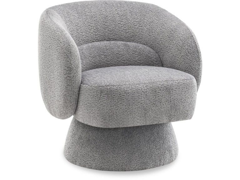 Fotel obrotowy "Franklin" z tkaniny frotte - 74 x 75 x 75 cm - Szary