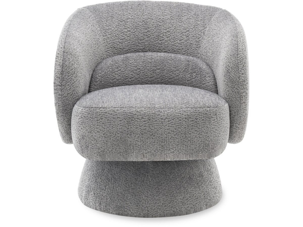 Fotel obrotowy "Franklin" z tkaniny frotte - 74 x 75 x 75 cm - Szary