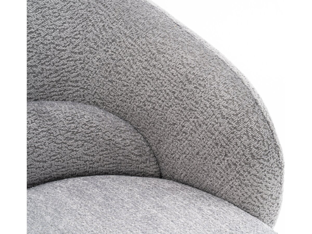 Fotel obrotowy "Franklin" z tkaniny frotte - 74 x 75 x 75 cm - Szary