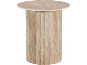 Stolik kawowy ceramiczny "Eclat", stolik nocny, stolik boczny - 50 x 50 cm - brązowy