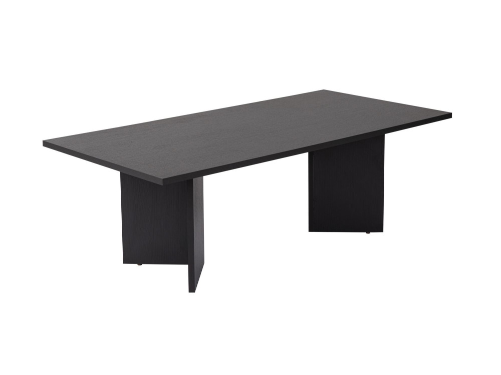 Stolik kawowy "Sabin" drewniany - 60 x 119 x 40 cm - Czarne drewno