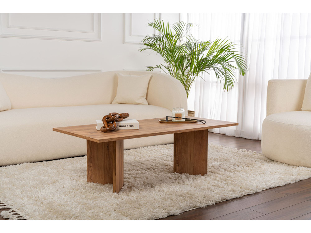 Drewniany stolik kawowy "Sabin" - 60 x 119 x 40 cm - sosna atlantycka