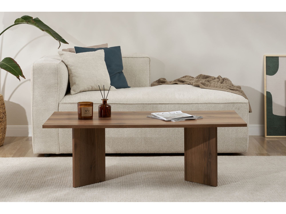 Drewniany stolik kawowy "Sabin" - 60 x 119 x 40 cm - Orzech