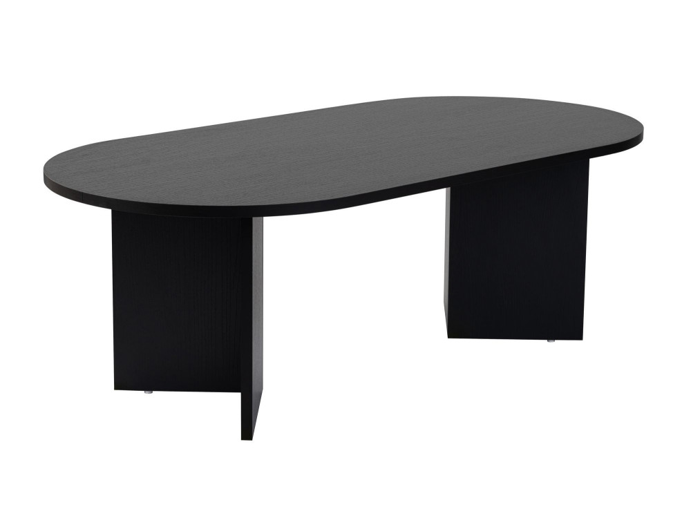 Drewniany stolik kawowy "Sand" - 60 x 119 x 40 cm - Czarne drewno