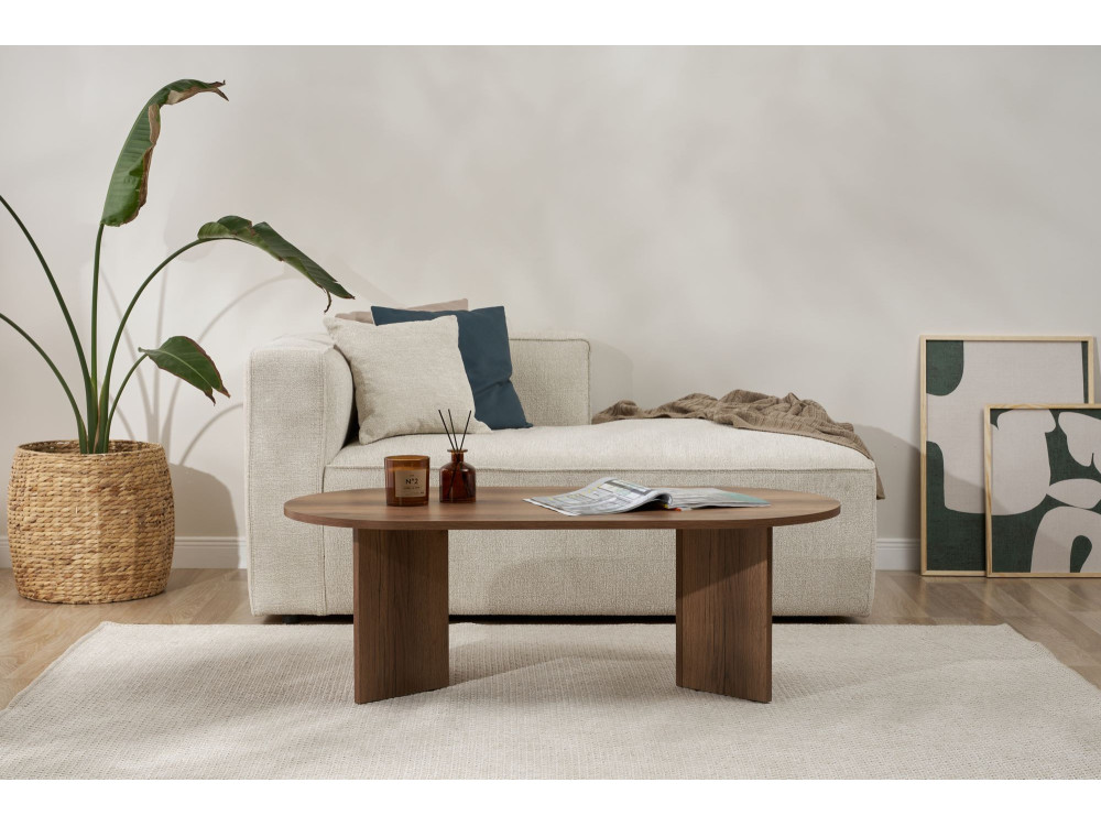 Drewniany stolik kawowy "Sand" - 60 x 119 x 40 cm - Orzech