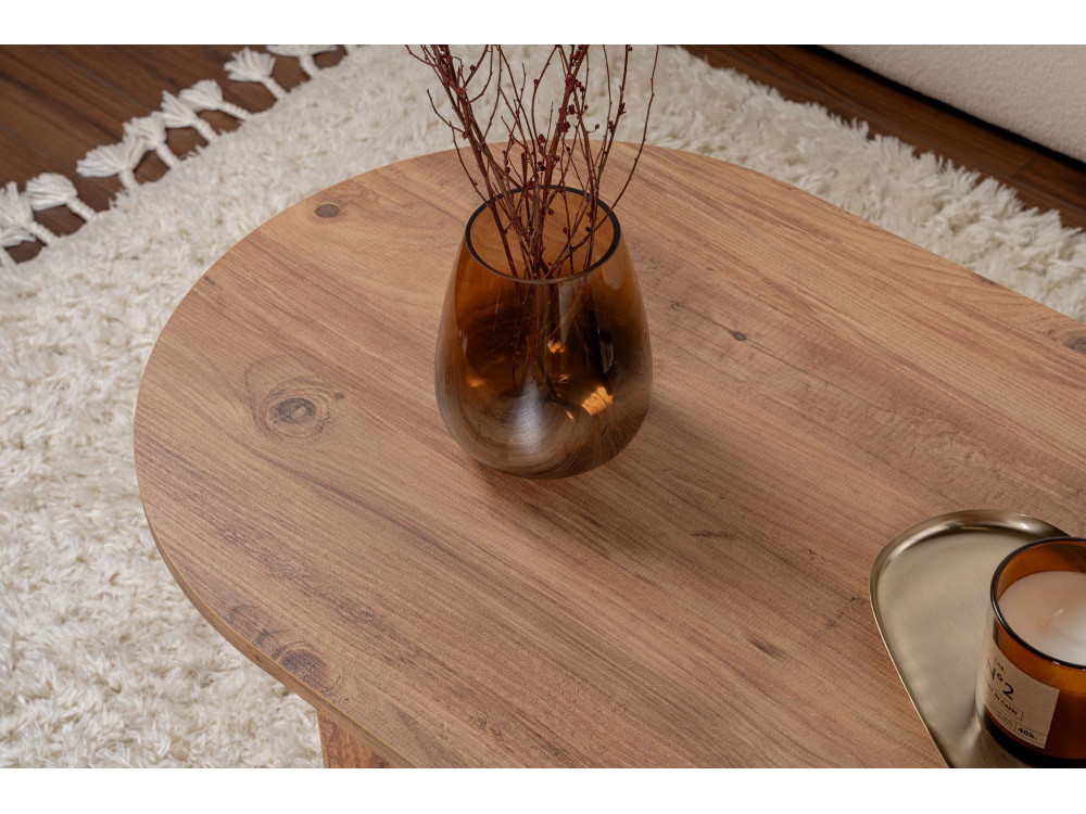 Drewniany stolik kawowy "Sand" - 60 x 119 x 40 cm - sosna atlantycka