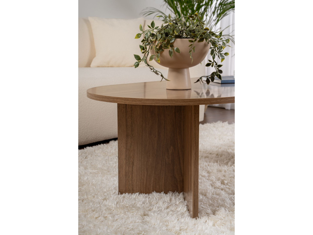 Drewniany stolik kawowy "Sand" - 60 x 119 x 40 cm - Orzech