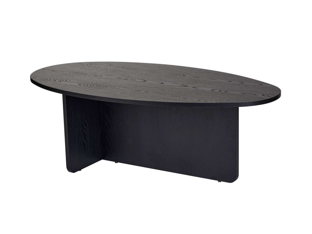 Drewniany stolik kawowy "Orba" - 120 x 65 x 40 cm - Czarne drewno