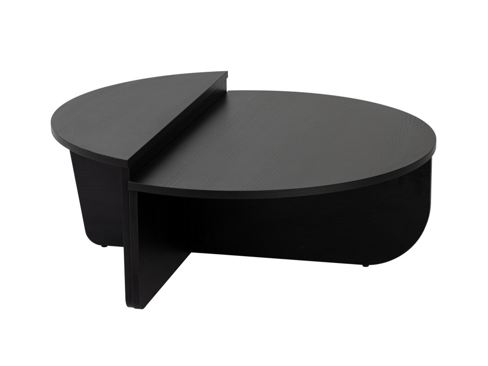 Drewniany stolik kawowy "Orion" - 90 x 60 x 30 cm - Czarne drewno