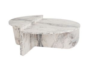 Drewniany stolik kawowy "Orion" 90 x 60 x 30 cm - marmur frezja