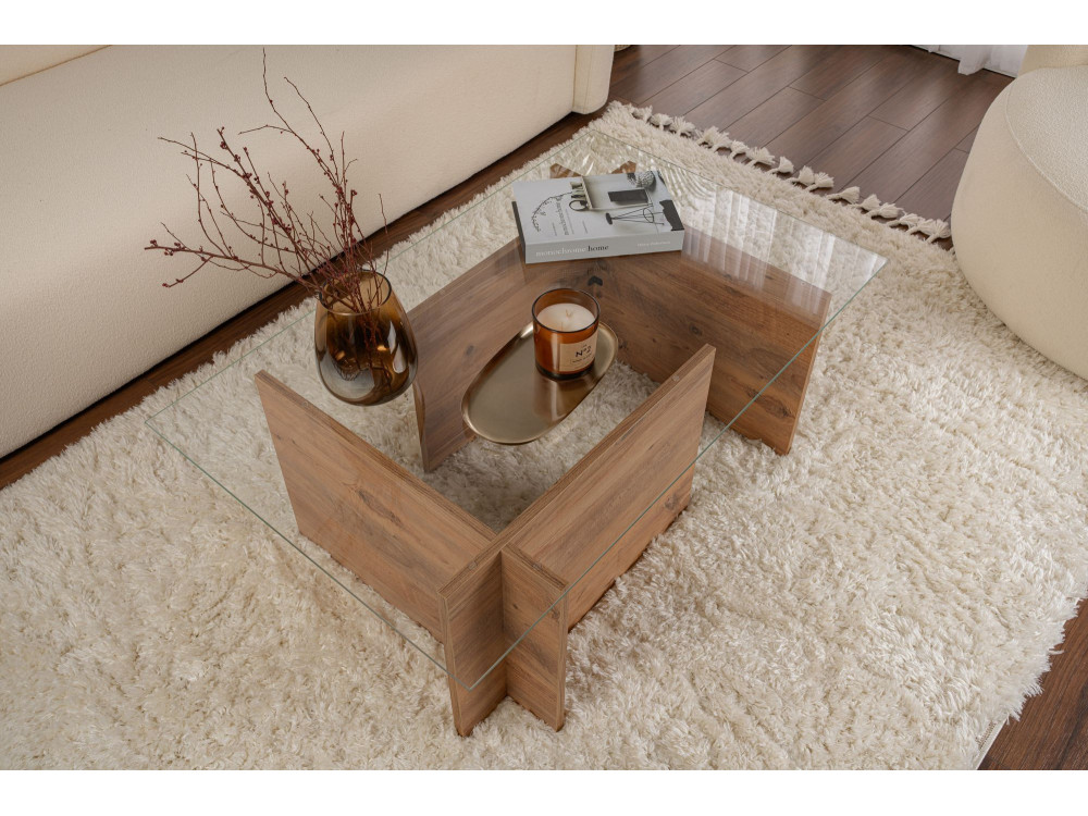 Drewniany stolik kawowy "Vetrino" - 105 x 65 x 40 cm - sosna atlantycka