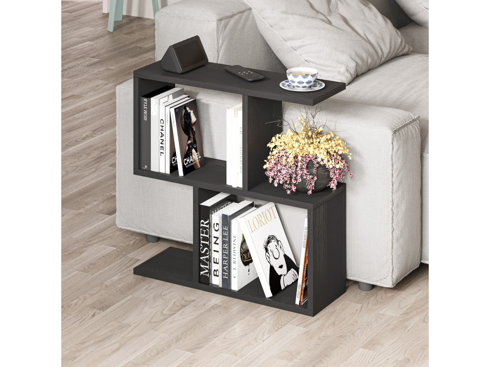 Drewniany stolik kawowy "Homemania" - 60 x 20 x 60 cm - Czarne drewno
