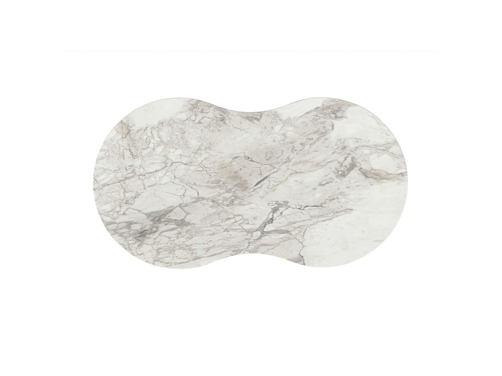 Drewniany stolik kawowy "Moon" 99 x 54 x 45 cm - Biały