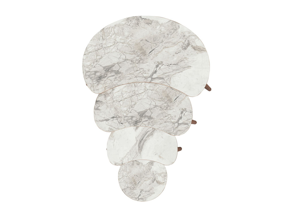 Drewniany stolik lęgowy "Moon" (4 sztuki) 40 x 75 x 55 cm - Biały