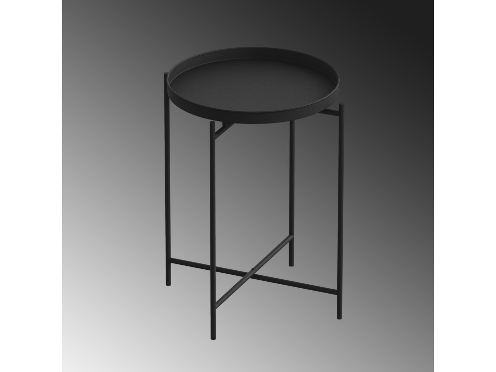Metalowy stolik kawowy "Sheby" 46 x 46 x 56 cm - Czarny