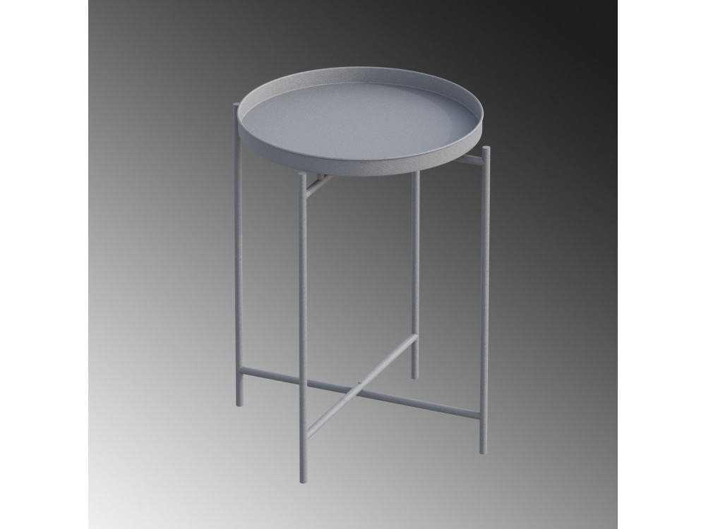 Metalowy stolik kawowy "Sheby" 46 x 46 x 56 cm - Szary