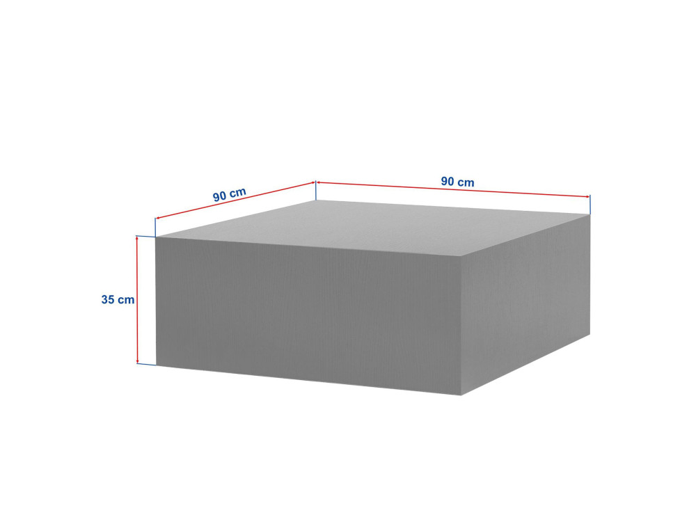 Stolik kawowy "Prizma" MDF - 90 x 90 x 35 cm - Dąb Szafirowy