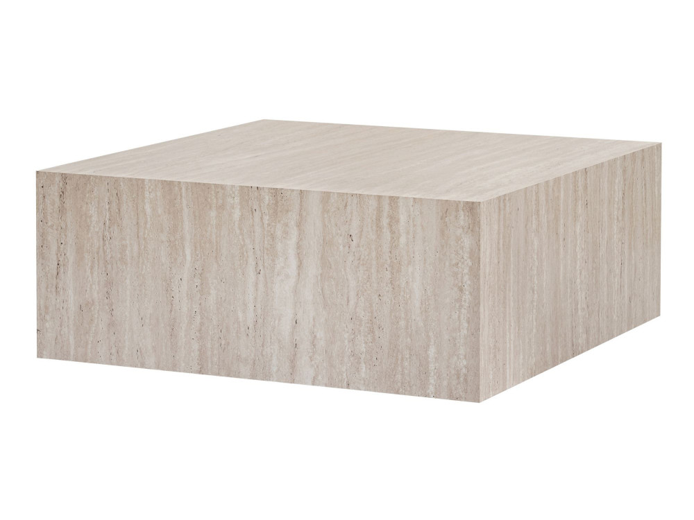 Stolik kawowy MDF "Prizma" - 90 x 90 x 35 cm - Trawertyn