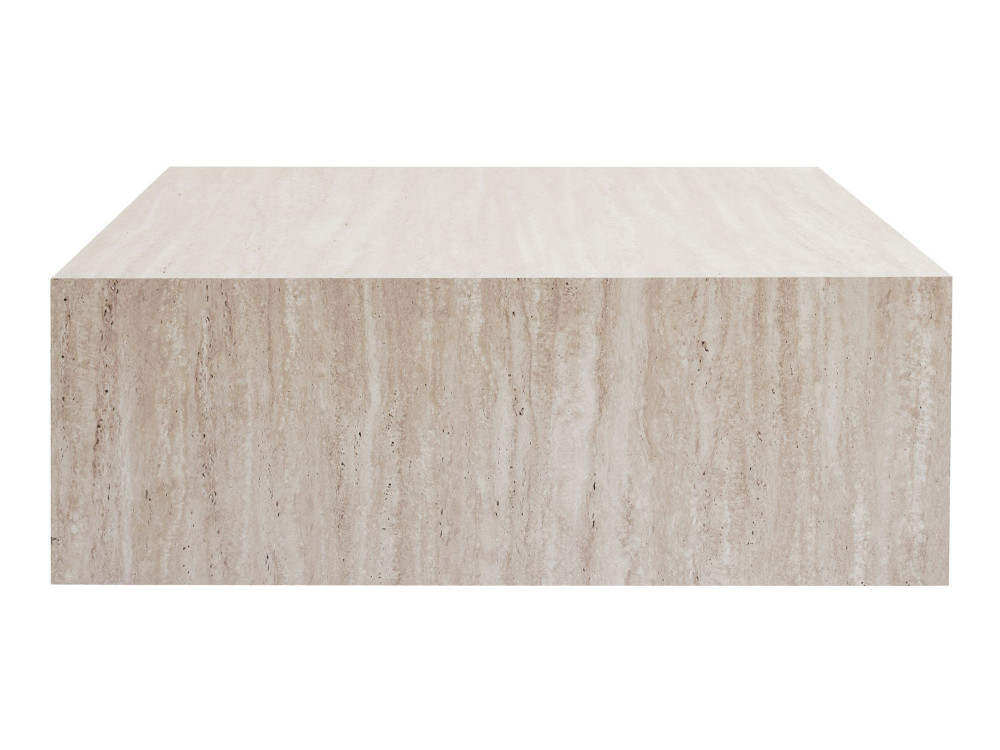 Stolik kawowy MDF "Prizma" - 90 x 90 x 35 cm - Trawertyn