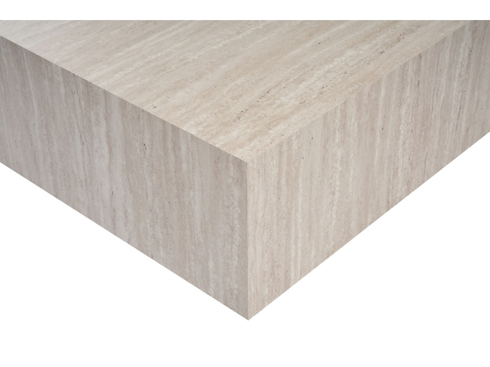 Stolik kawowy MDF "Prizma" - 90 x 90 x 35 cm - Trawertyn