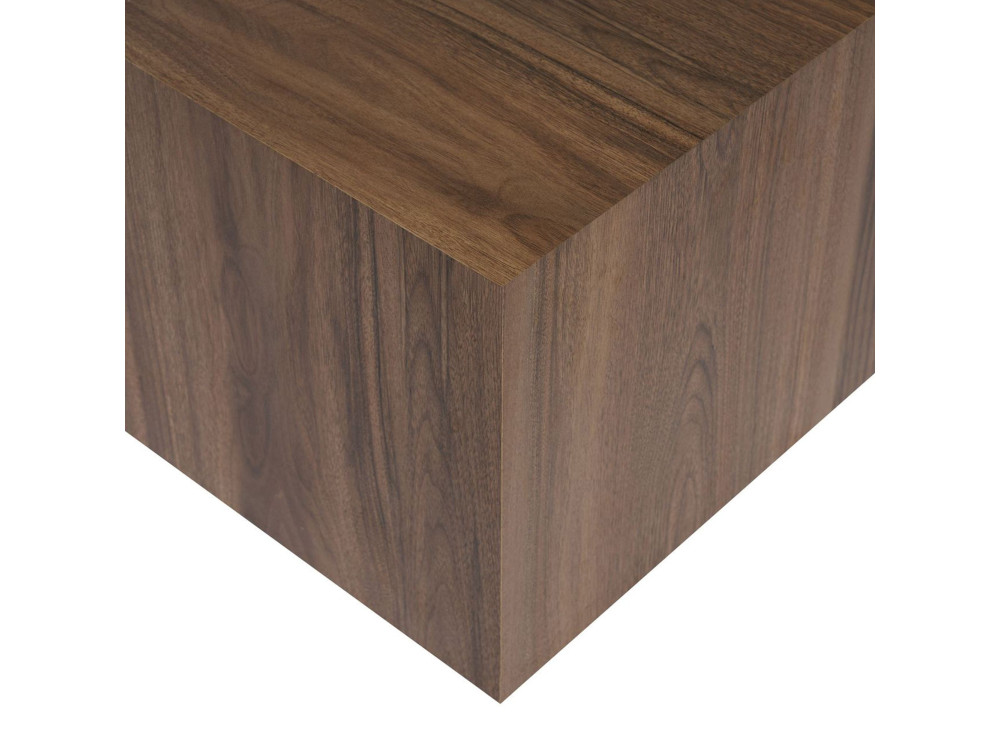 Stolik kawowy MDF "Prizma" - 90 x 90 x 35 cm - Orzech włoski