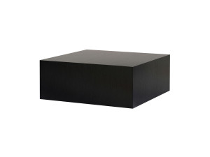 Stolik kawowy "Prizma" MDF - 90 x 90 x 35 cm - Czarne drewno