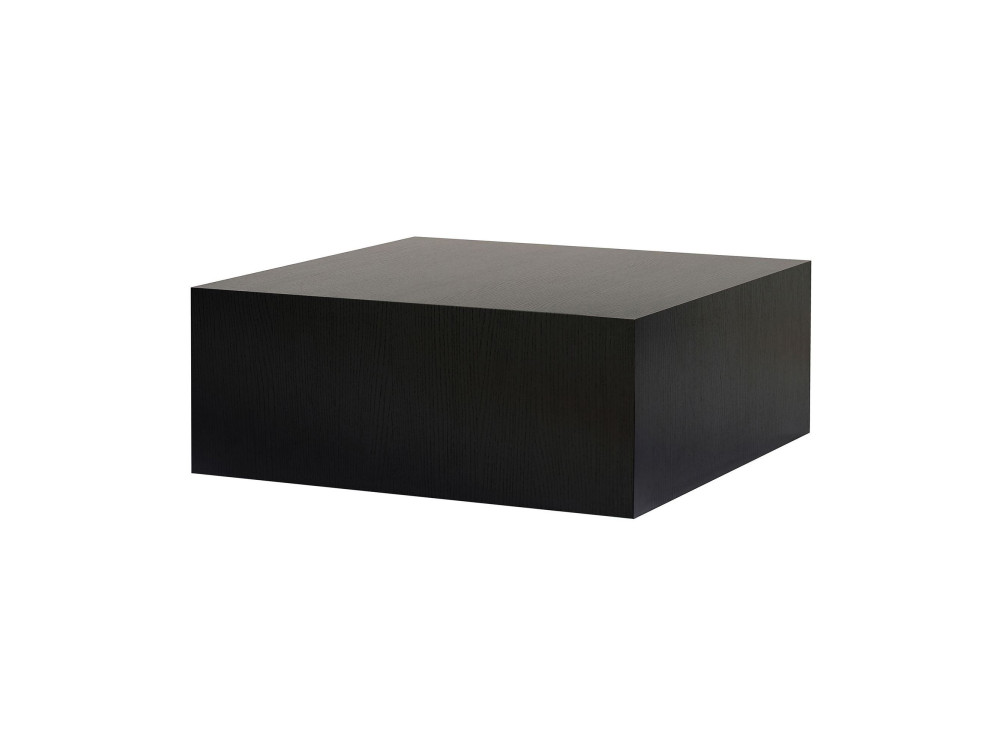 Stolik kawowy "Prizma" MDF - 90 x 90 x 35 cm - Czarne drewno