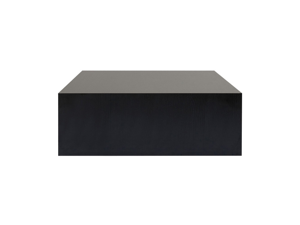 Stolik kawowy "Prizma" MDF - 90 x 90 x 35 cm - Czarne drewno
