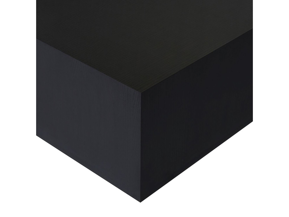 Stolik kawowy "Prizma" MDF - 90 x 90 x 35 cm - Czarne drewno