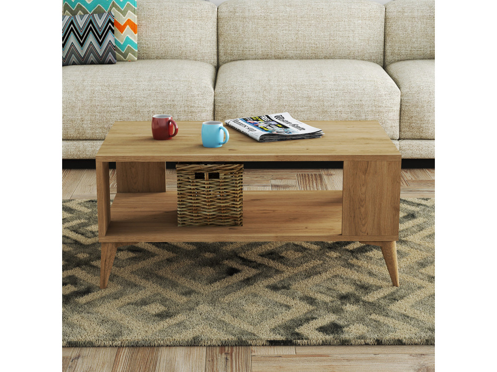 Drewniany stolik kawowy "Authentic" - 90 x 41 x 54 cm - Brązowy
