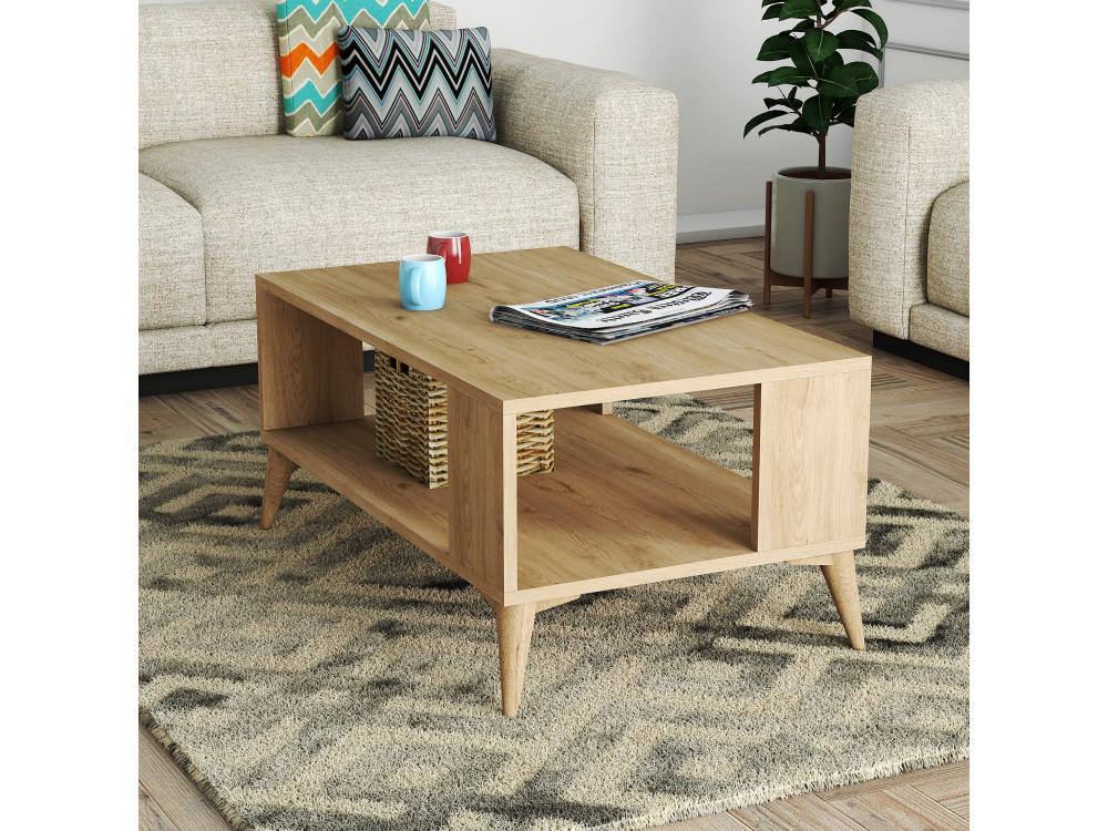 Drewniany stolik kawowy "Authentic" - 90 x 41 x 54 cm - Brązowy