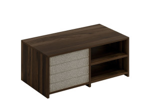 Drewniany stolik kawowy "Gord" - 90 x 45 x 44 cm - Brązowy