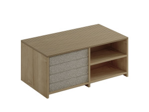 Drewniany stolik kawowy "Gord" - 90 x 45 x 44 cm - Beżowy