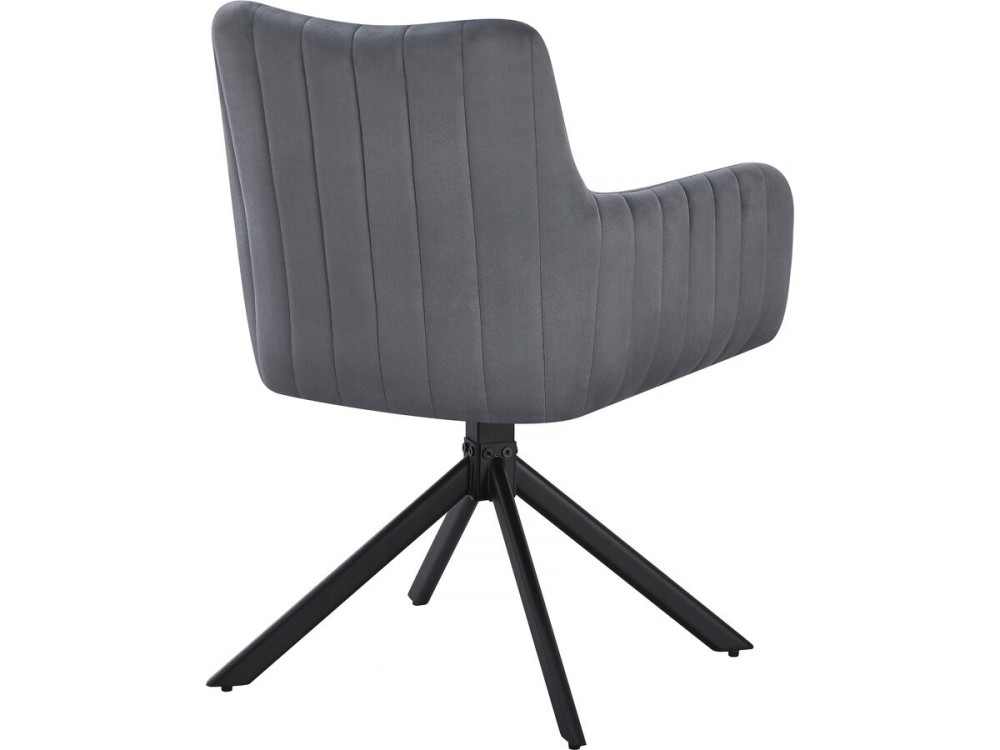 Zestaw 2 krzeseł materiałowych "Pharell" - 60 x 61 x 91 cm - Szary