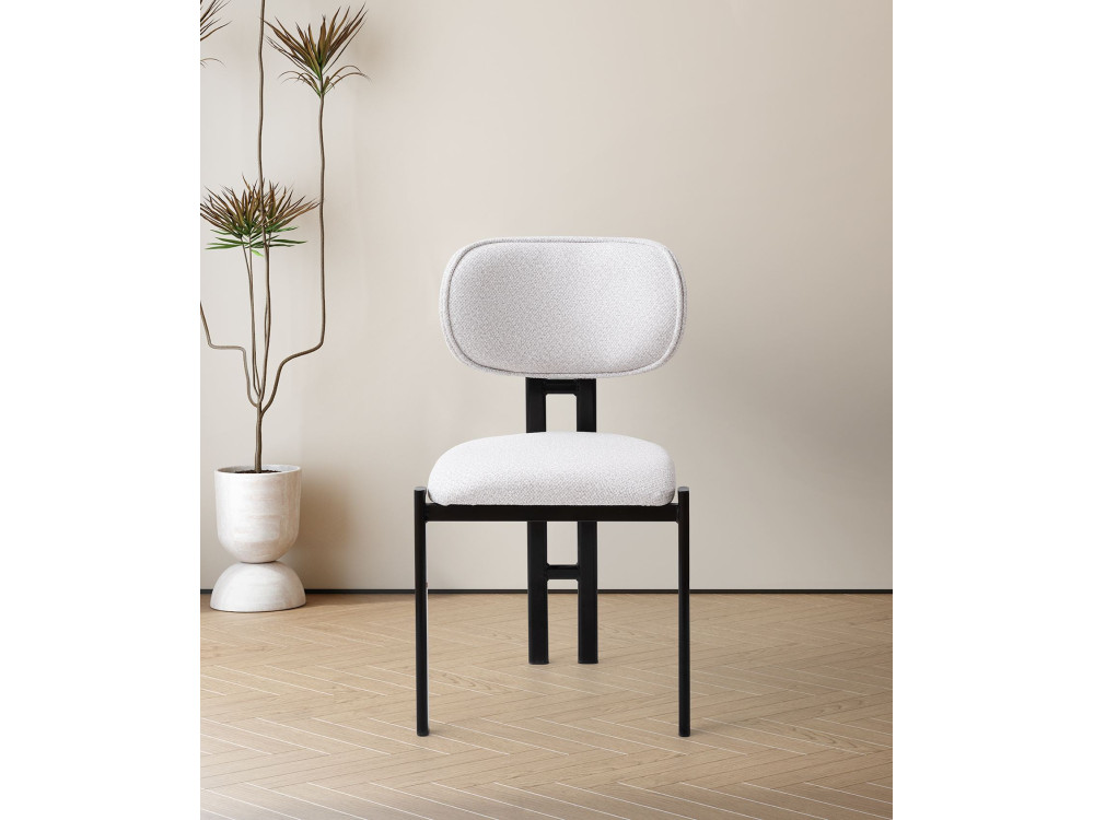Zestaw metalowych krzeseł "Muriz" (2 sztuki) - Off-white