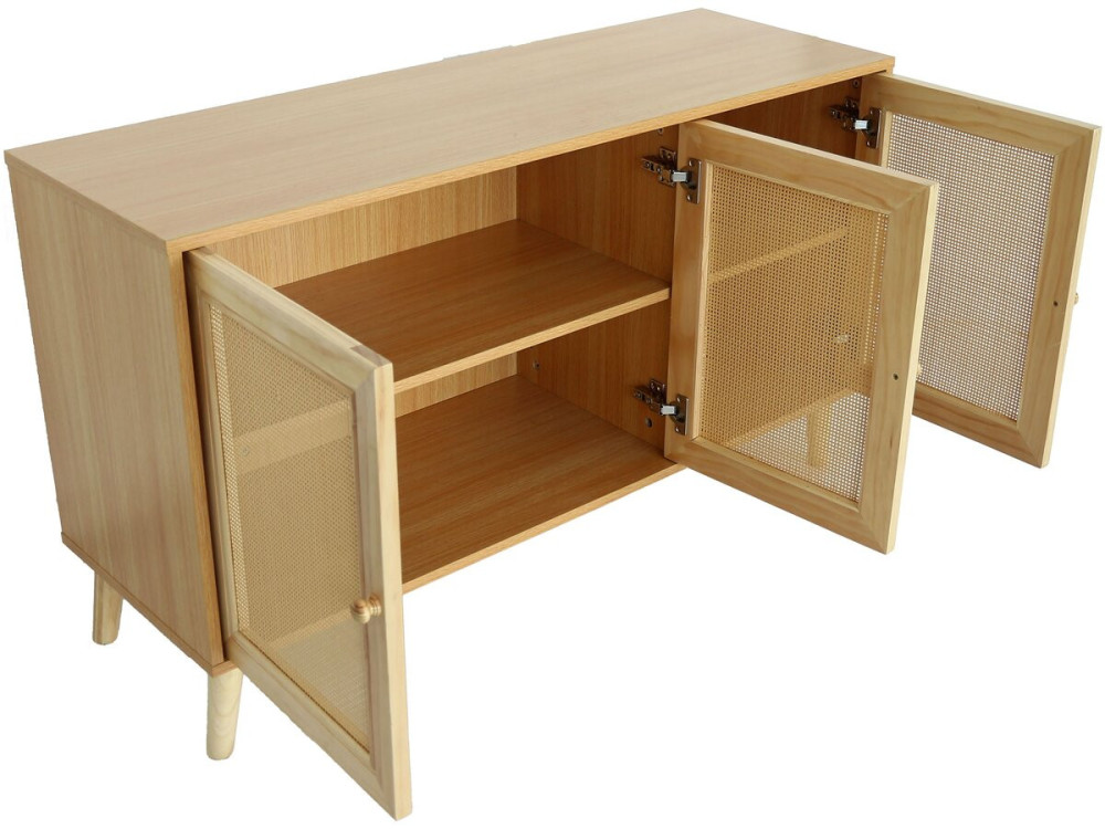 Kredens „Neuille” w stylu trzciny - 120 x 40 x 71,5 cm - bez