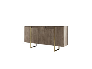 Drewniany kredens "Luxe" - 160 x 35 x 80 cm - Brązowy