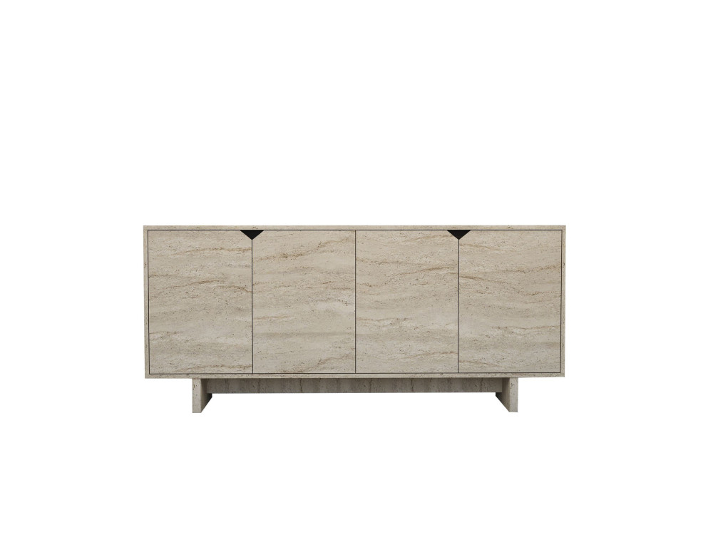 Drewniany kredens "Turan" - 180 x 40 x 81 cm - Trawertyn