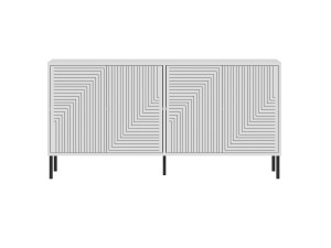 Drewniany kredens "Evolet" - 150 x 36 x 75 cm - Biały