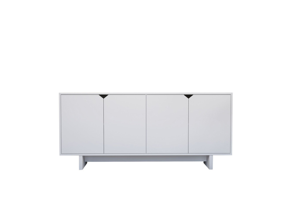 Drewniany kredens "Doruk" - 180 x 40 x 81 cm - Biały