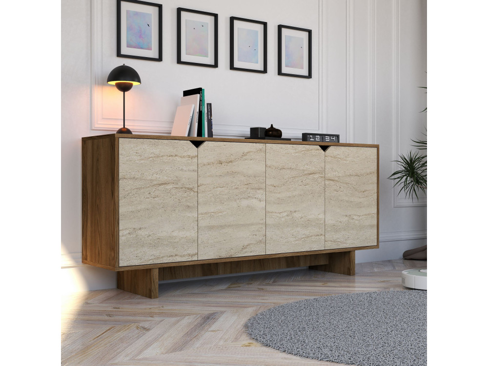 Drewniany kredens „Istemi” – 180 x 40 x 81 cm – trawertyn