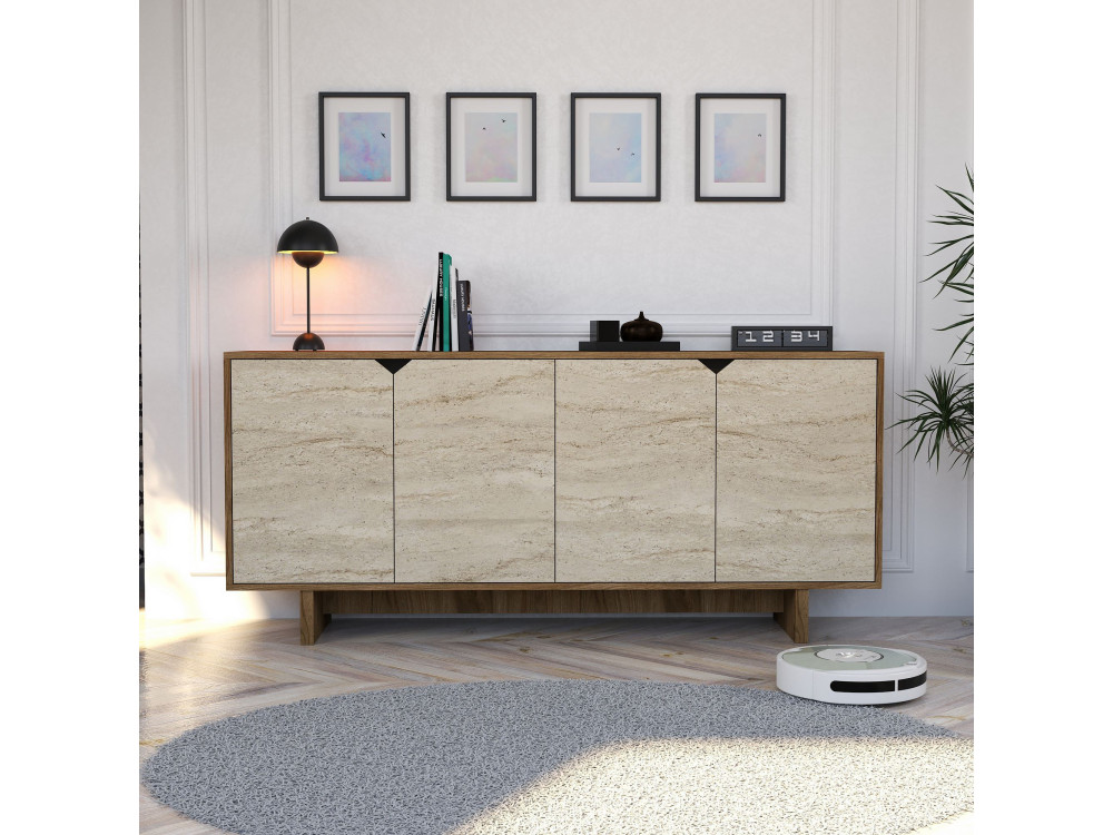 Drewniany kredens „Istemi” – 180 x 40 x 81 cm – trawertyn