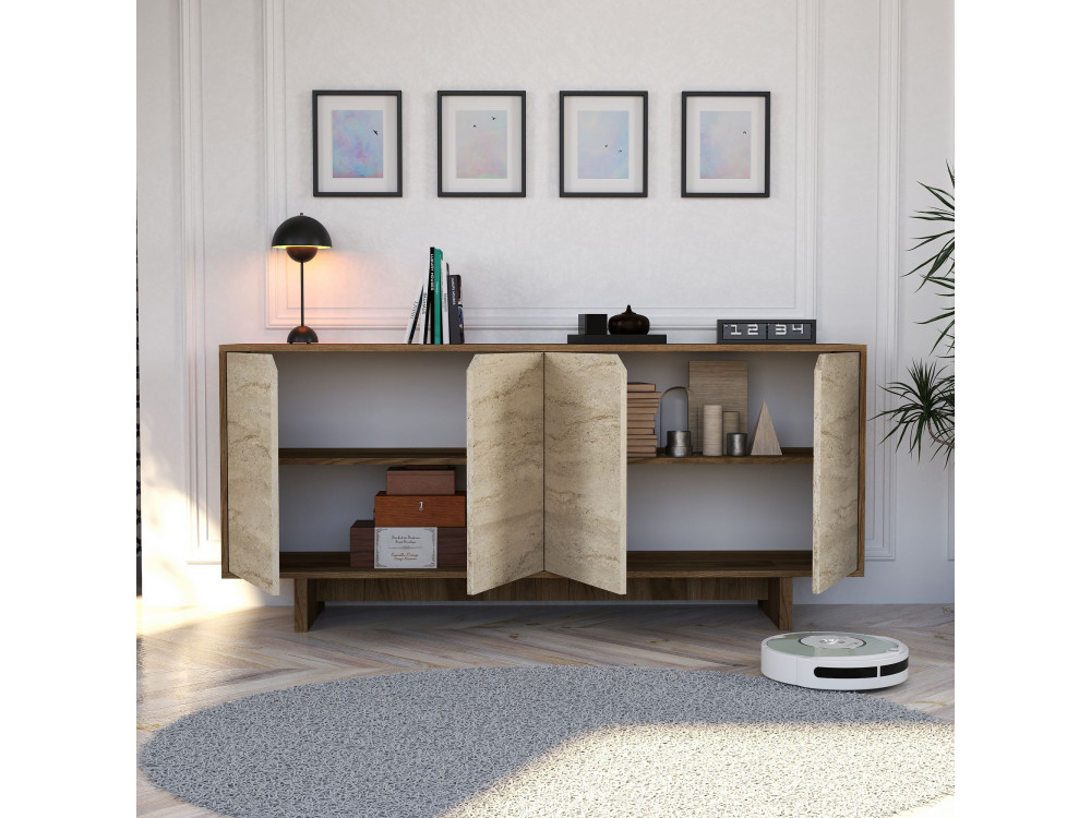 Drewniany kredens „Istemi” – 180 x 40 x 81 cm – trawertyn