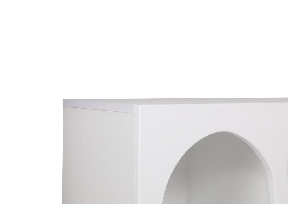 Drewniany kredens "Liva" - 120 x 37 x 74 cm - Biały