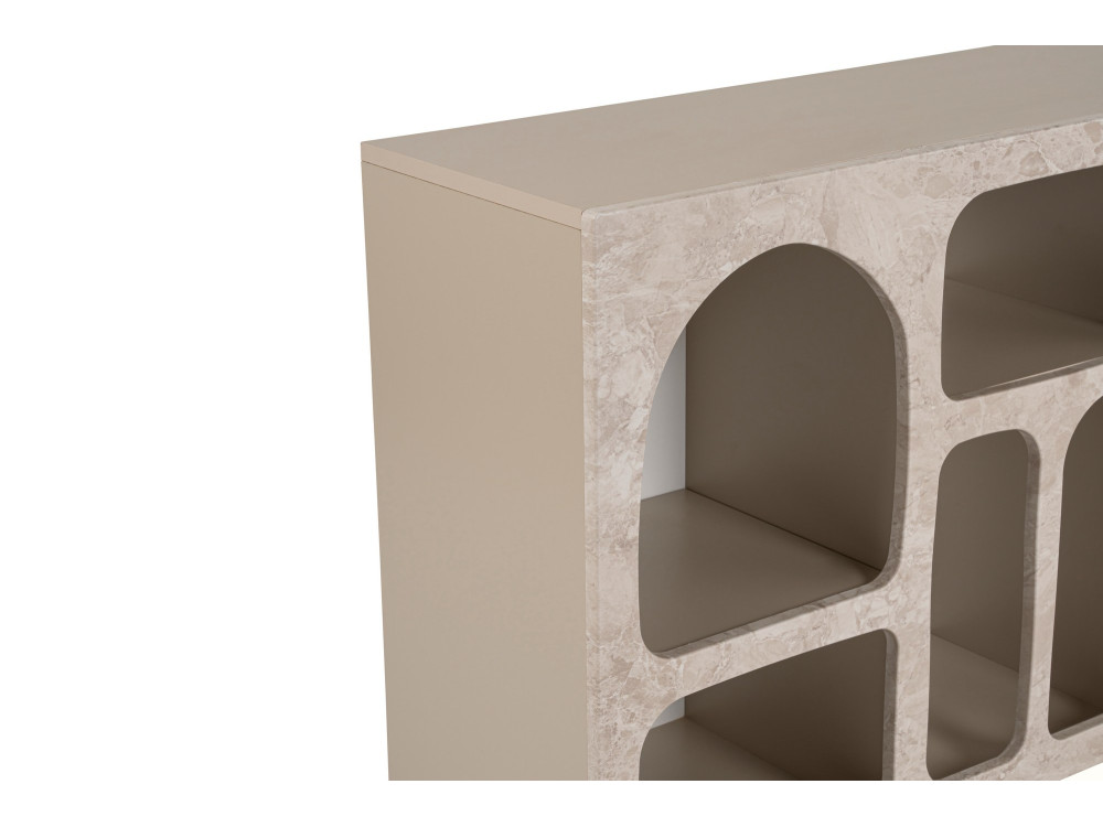 Drewniany kredens "Liva" - 120 x 37 x 74 cm - trawertyn
