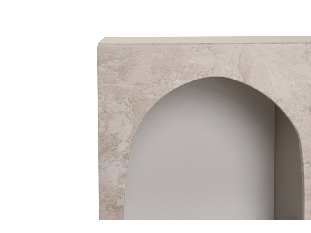 Drewniany kredens "Liva" - 120 x 37 x 74 cm - trawertyn